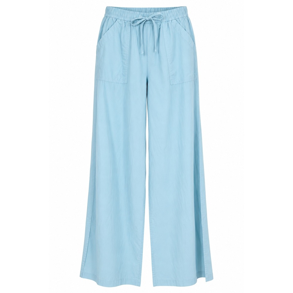 NWOT Stark X Wide Leg Pants Light Blue Cotton Stretch Drawstring Made in USA M